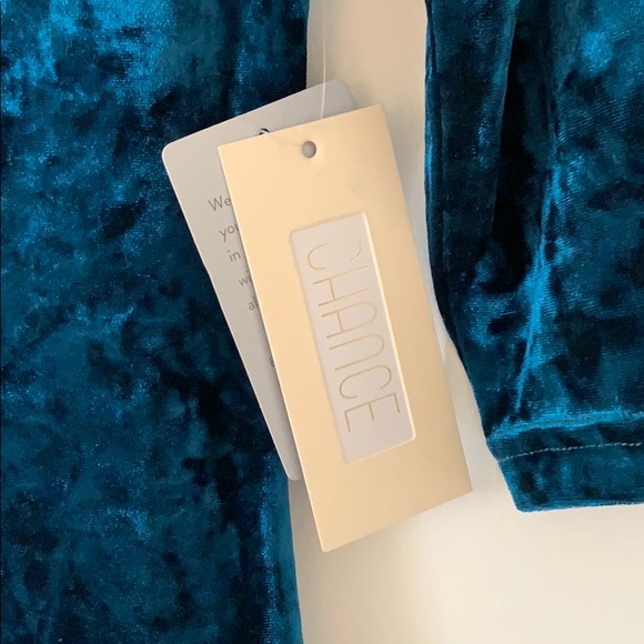 Teal Velvet Dress - Picture 3 of 4